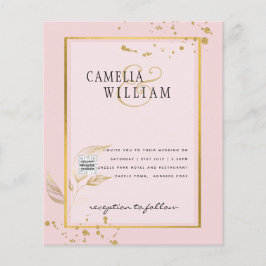 BUDGET Fotobröllopsinbjudan Spara datum Flygblad