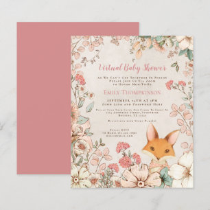 Budget Fox Girl Virtuell Baby Shower-inbjudan