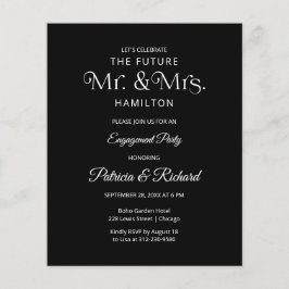 Budget Framtida inbjudan från herr och fru Förlovn