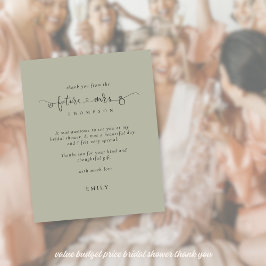 Budget Framtiden, tack för mrs Möhippa Light Sage