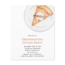 Budget   Friendsgiving Dinner Party Invitation
