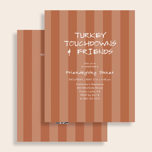 Budget Friendsgiving Kalkon Touchdown Orange Flygblad (Skapare uppladdad)
