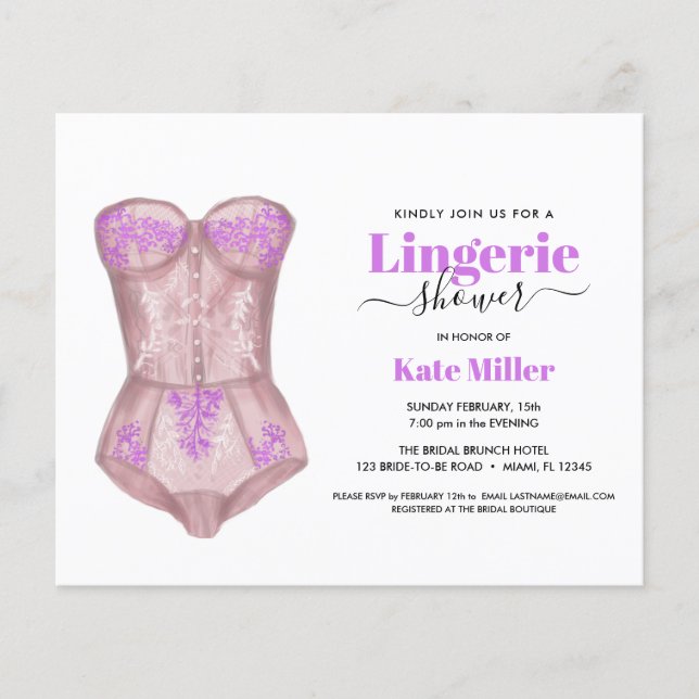 BUDGET Fuchsia Bustier Lingerie Möhippa (Framsida)
