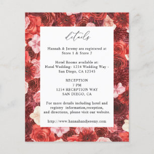 Budget Full Red Blommiga detaljer - Vit 3 Flygblad