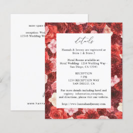 Budget Full Röda Blommiga Detaljer - Vit 3