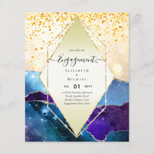 BUDGET Galaxy Agate Guld FÖRLOVNING Modern Flygblad