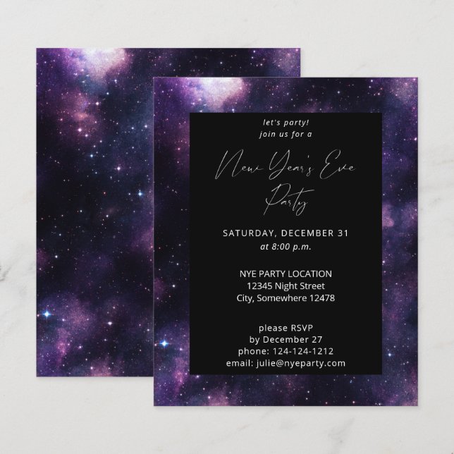 Budget Galaxy Nyårsafton Party (Fram/baksida)