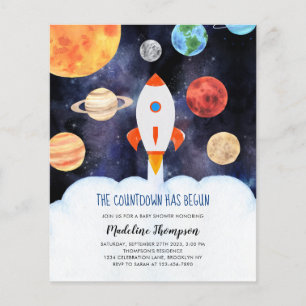 BUDGET Galaxy Planets Space Rocket Baby Shower