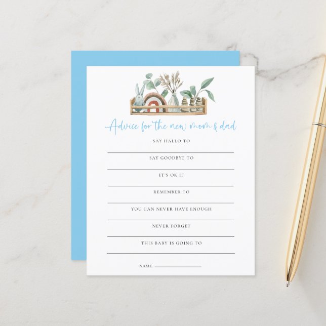 Budget Game Adress New mamma Pappa Blue Baby Showe (Fram/Back In Situ)