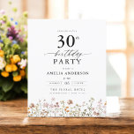 Budget Garden Blommigt 30års födelsedag inbjudan<br><div class="desc">Fira i stil med en kalligrafi för trädgårdsepiga blommigtar i 30års födelsedag, perfekt för en milstolpe-händelse. Den här inbjudan har en slimmad men sofistikerad blommigt och elegant-kalligrafi. Temat lush-trädgården blandar naturskönhet med en ren typografi, skapar en tidlöshet och bjuder in utseende. Den är perfekt för utomhus- eller trädgårdsinstallationer och fångar...</div>