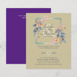 BUDGET Garden Löv Fall Wedding Inbjudningskorts Te