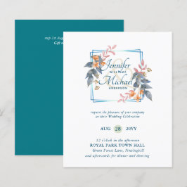 BUDGET Garden Löv Fall Wedding Inbjudningskorts Te