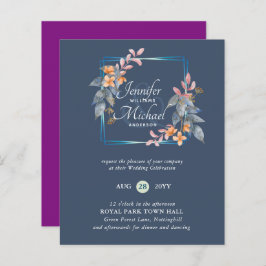 BUDGET Garden Löv Fall Wedding Inbjudningskorts Te