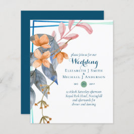 BUDGET Garden Löv Fall Wedding Inbjudningskorts Te