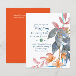 BUDGET Garden Löv Fall Wedding Inbjudningskorts Te