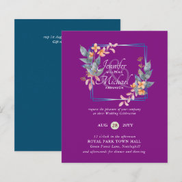 BUDGET Garden Löv Fall Wedding Inbjudningskorts Te