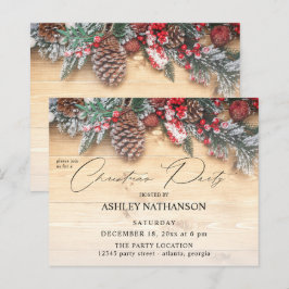Budget Garland & Berries Rustic jul Party
