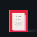 Budget Geometric Fold Rosa Red Wedding bjudande<br><div class="desc">Budget Modern Geometric Fold Rosa Red Snyggt bröllopsinbjudan</div>