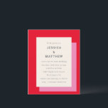 Budget Geometric Fold Rosa Red Wedding bjudande<br><div class="desc">Budget Modern Geometric Fold Rosa Red Snyggt bröllopsinbjudan</div>