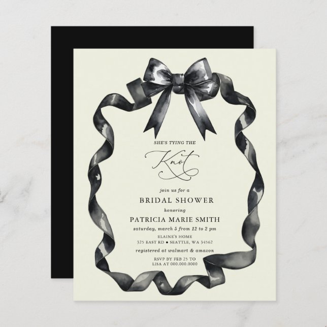 Budget gifter sig Möhippa för svarta bågar (Fram/baksida)