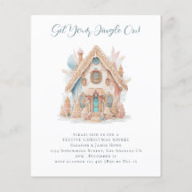 Budget Gingerbröd House jul Party Inbjudan