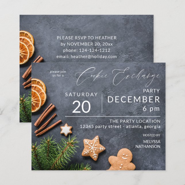 Budget Gingertea & Orange Cookie Exchange Party (Fram/baksida)