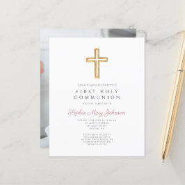 Budget Girl Religiösa Kor First Communion Photo