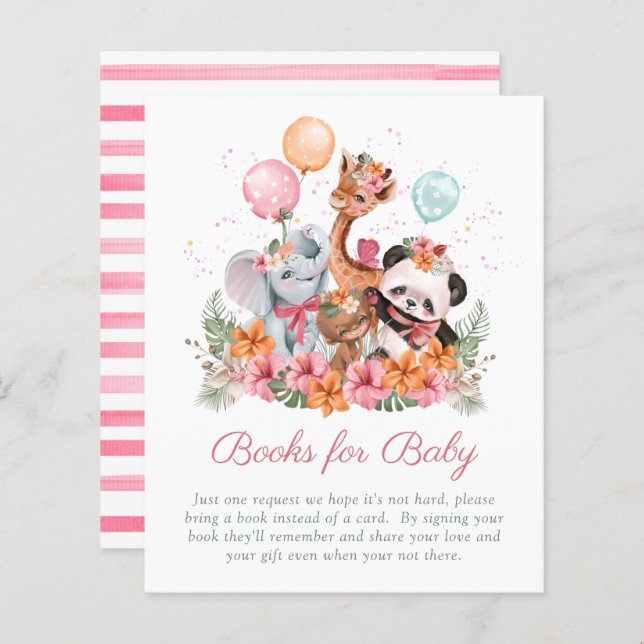 Budget Girl Safari Animals Bokar för Baby (Fram/baksida)