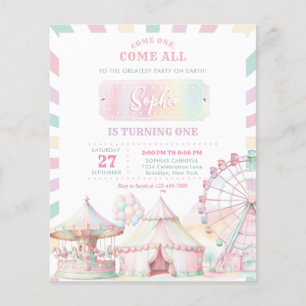BUDGET Girly Pastel Färg Carnival Circus Birthday