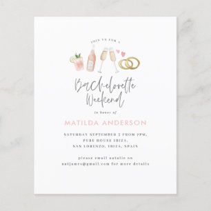 Budget Girly rosa champagne chic bachelorette