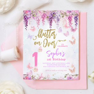 BUDGET Girly Wisteria Guld Butterfly Barns födelse