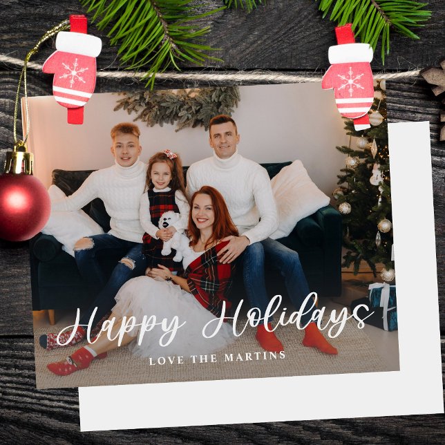 Budget Glad Jul Kul Skript Foto- Vit BK (Skapare uppladdad)