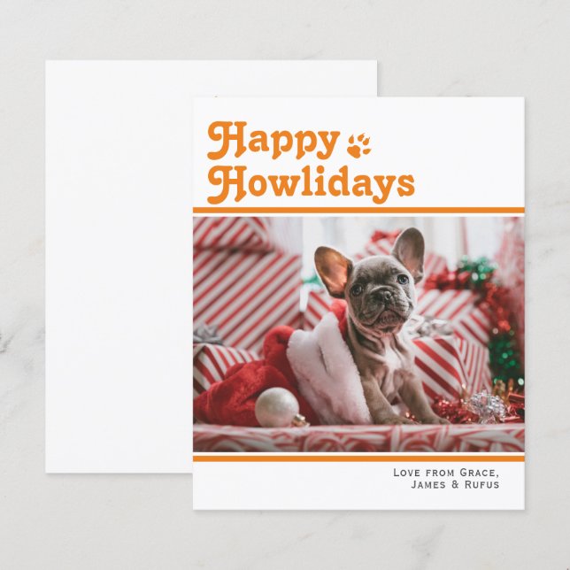 BUDGET Glad Jul Pet Dog Julkort (Fram/baksida)