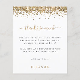 Budget Glam Guld Glitter Photo Sweet 16 Tack