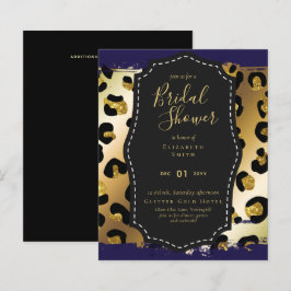 Budget Glam Guld marin Möhippa Inbjudan Animal
