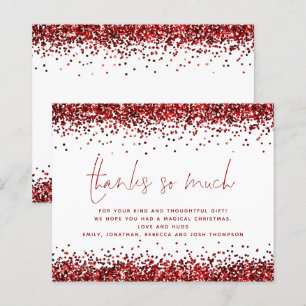 Budget Glam Red Glitter jul Tack