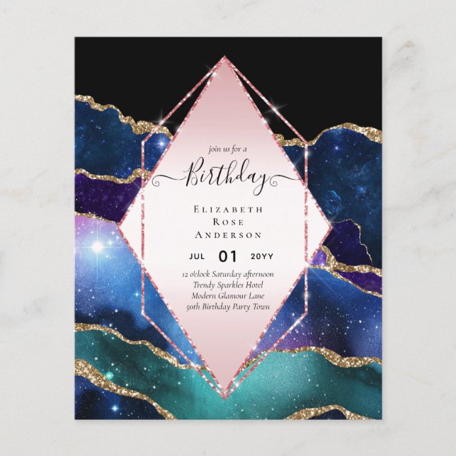 BUDGET Glitter Glam Folie Söt Tjej Alla Åldrar Flygblad (Framsidan)