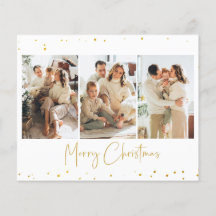 Budget Glitter Jul Foto Hälsningskort
