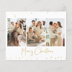 Budget Glitter Jul Foto Hälsningskort Flygblad