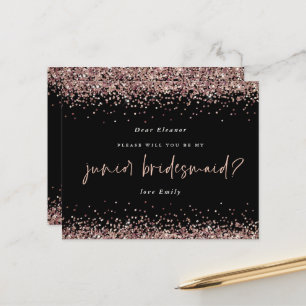 Budget Glitter Ro Guld Junior Bridesmaid Req