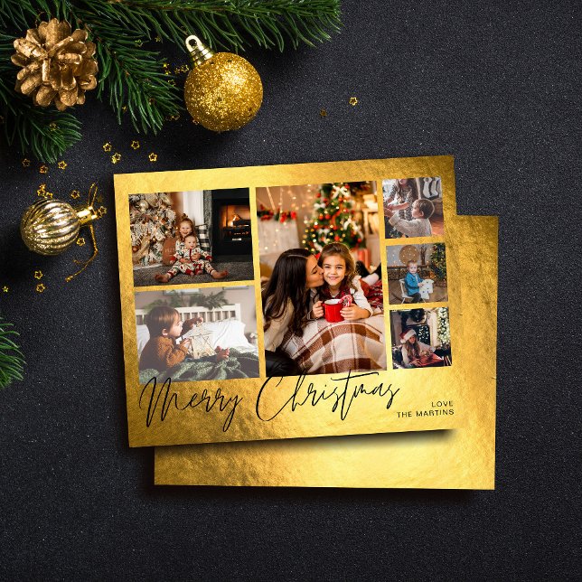 Budget God jul Faux Gold Foil Multi Photo (Skapare uppladdad)