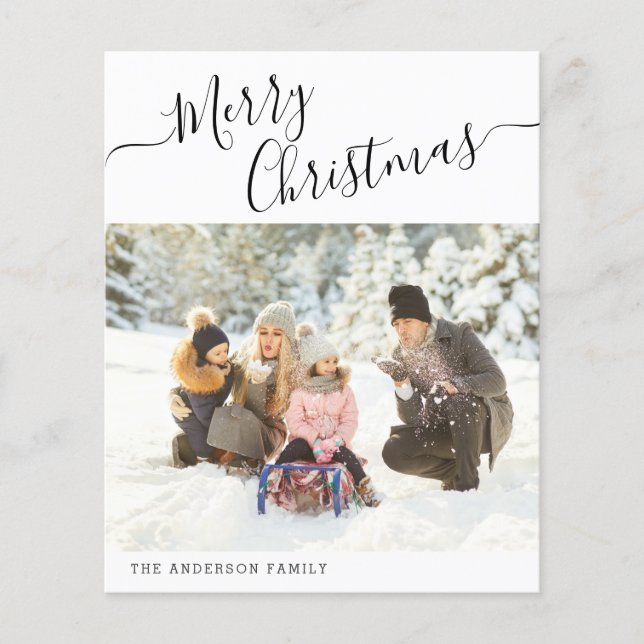 Budget God jul Modern Minimal 2022 Foto Flygblad (Framsidan)