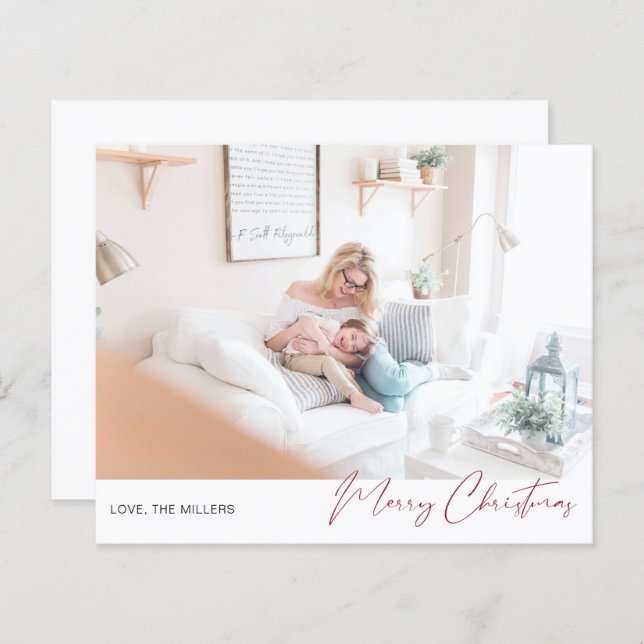 Budget God jul Modern minimalistisk foto 2 (Fram/baksida)