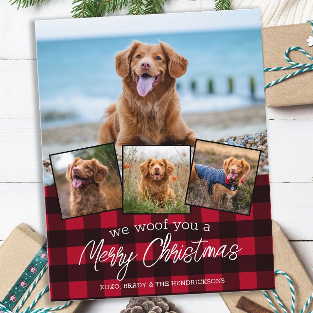 Budget God jul Pet Photo Red Play Helgdag (Skapare uppladdad)
