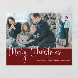 Budget God jul Script 2 Photo Collage Red