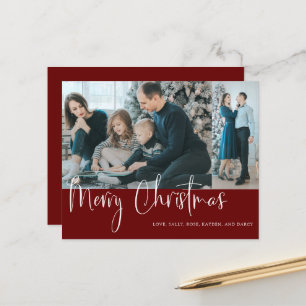Budget God jul Script 2 Photo Collage Red