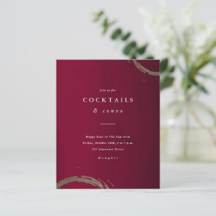 Budget Gold Cocktail Middagspartaj Inbjudan