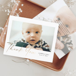 Budget Gold Script Baby Foto Tackkort