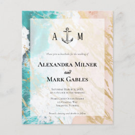 Budget Golden Beach Anchor Wedding bjudande