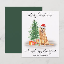 Budget Golden Retriever Hund Älskare Julkort